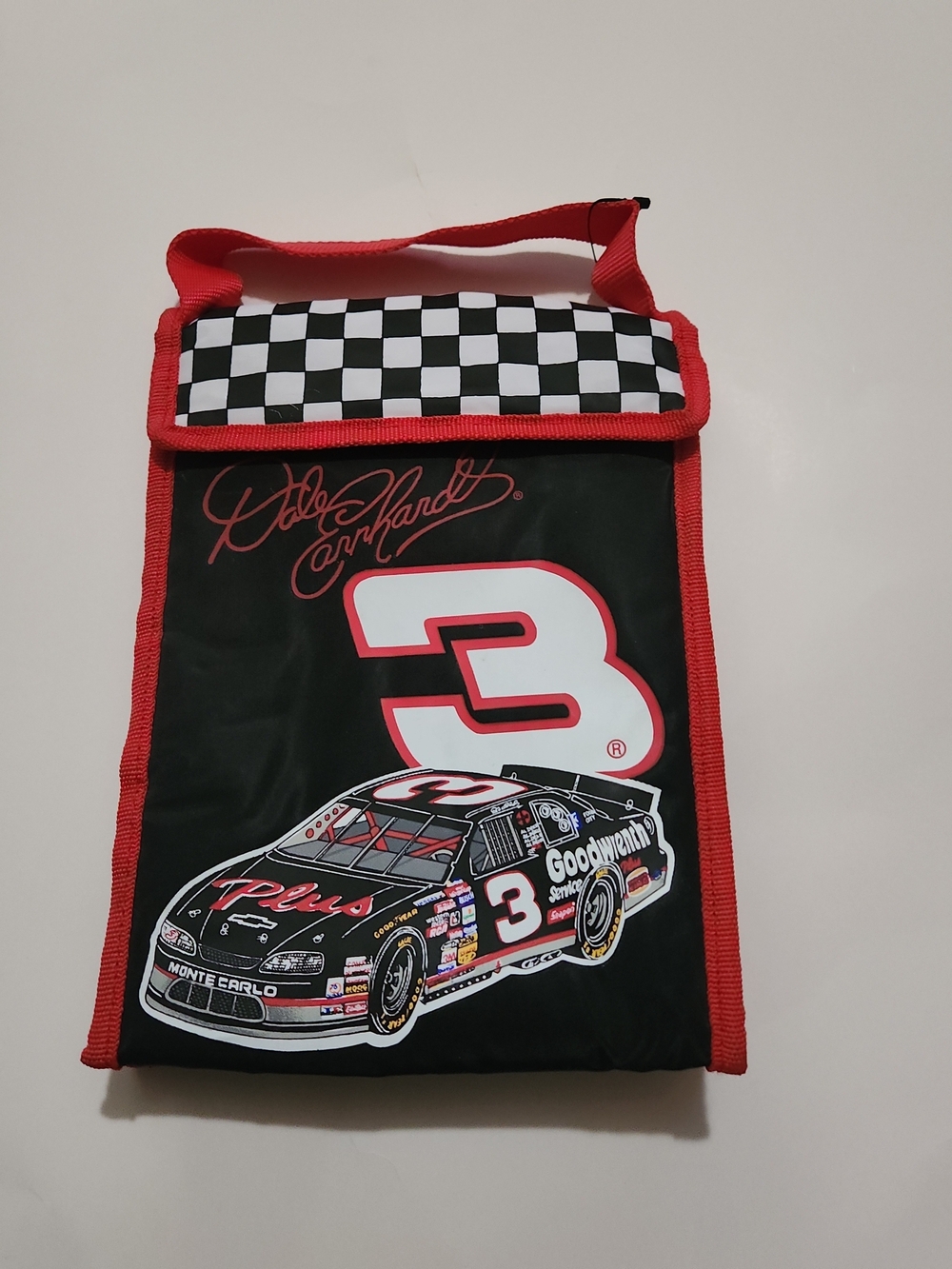 Nascar Dale Earnhardt #3 Red and Black Racing Lunch Bag
